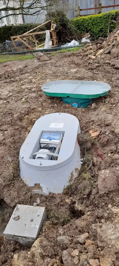Raccordement en tranchée, avant remblai